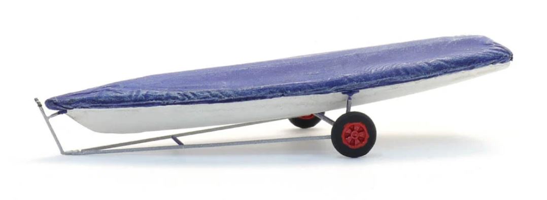 Artitec 387.594 Segelboot Laser auf Anhänger 1:87 Spur H0 Neu OVP