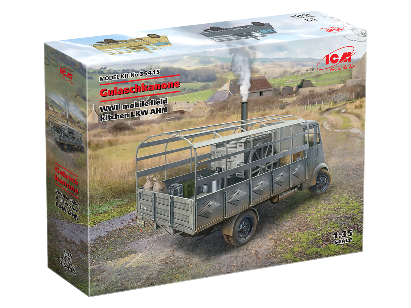 ICM 35415 WWII German mobile field kitchen LKW AHN 1:35 Neu