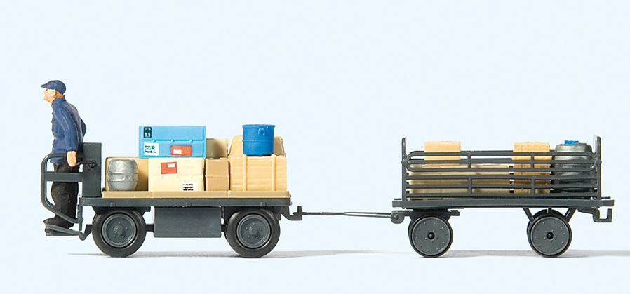 Preiser 10256 Elektrokarre mit Fahrer. Deutsche Bundesbahn