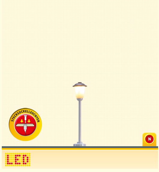 Brawa 83023 Straßenleuchte Stecksockel mit LED 1:160 Spur N Neu