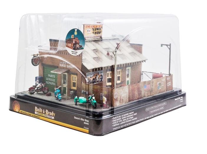 Woodland Scenics BR5846 Deuce's Bike Shop - Spur 0 - Fertigmodell - Neu - OVP