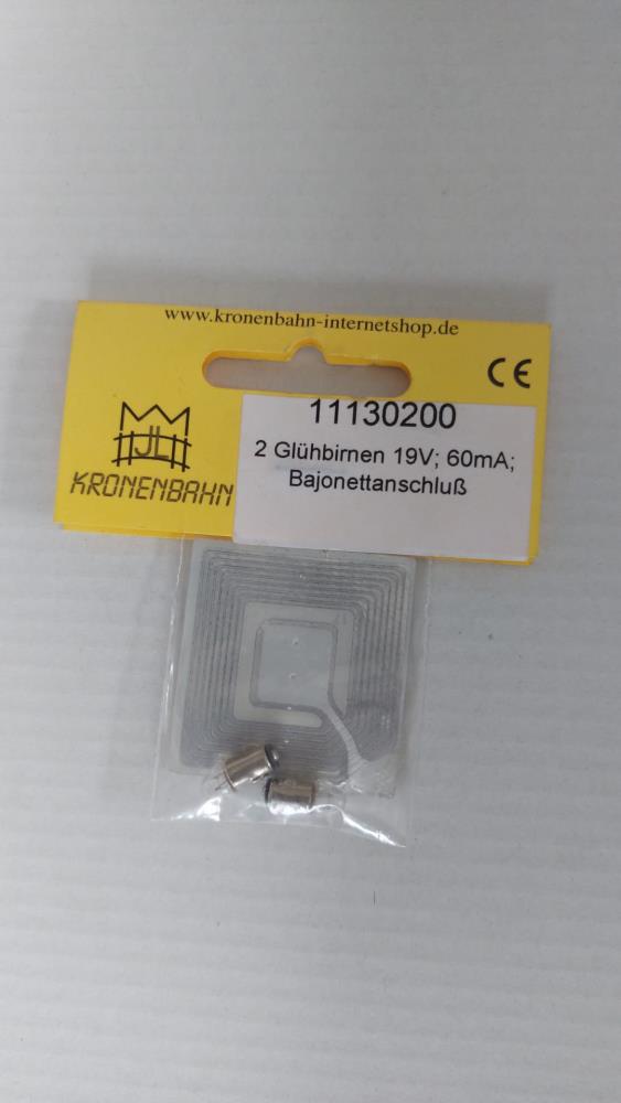 ArsTECNICA 11150200 Glühbirnen 19V 60mA, Bajonetteanschluss, 2 Stück