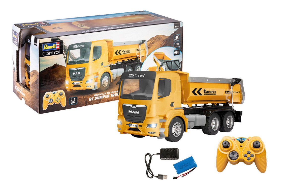 Revell 24454 RC Dumper Truck MAN TGS 33.510 6X4 BB CH NEU OVP