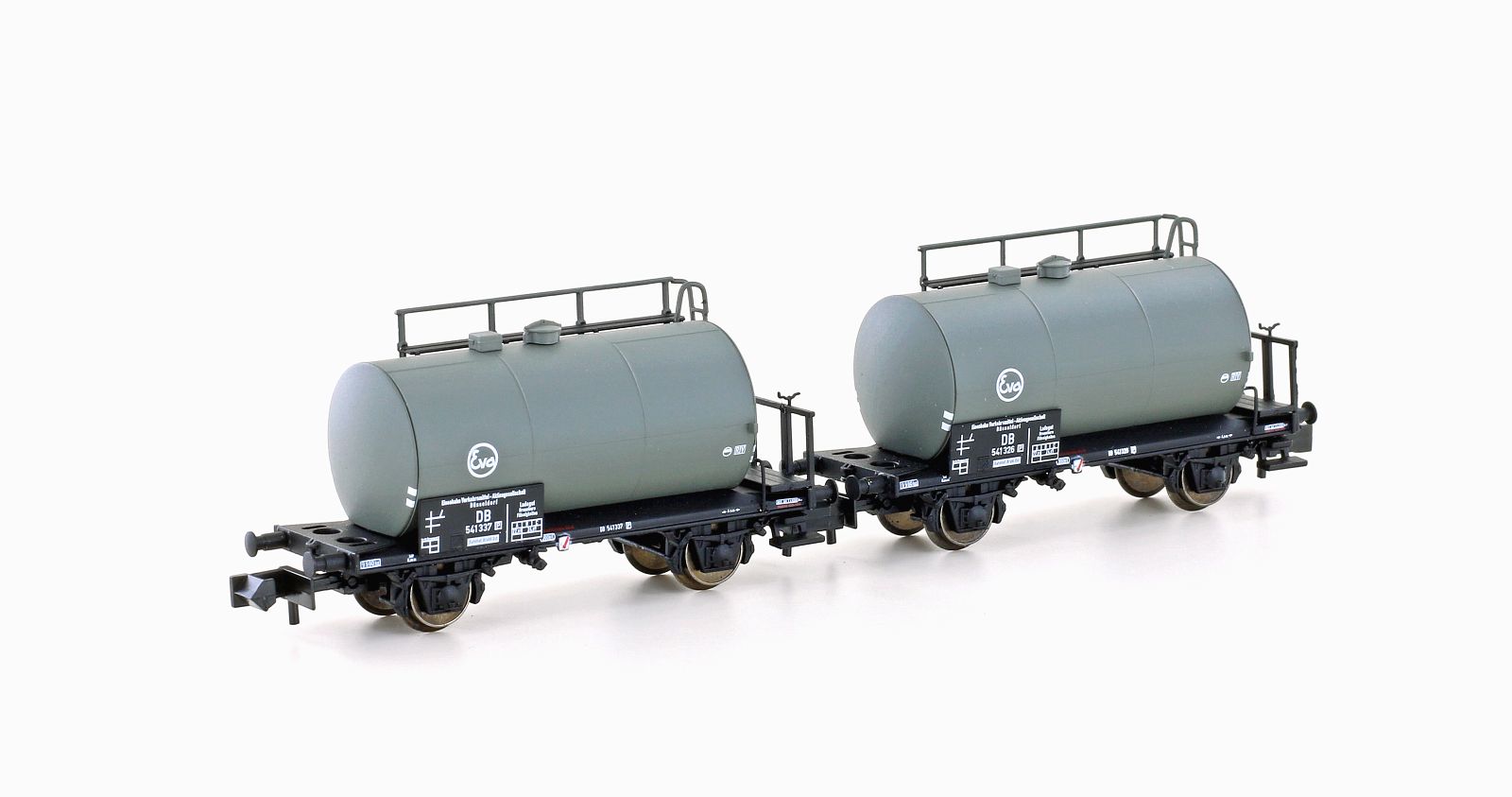 Hobbytrain H24801 2er Set Leichtbau-Kesselwagen DB/EVA Ep.III Spur N
