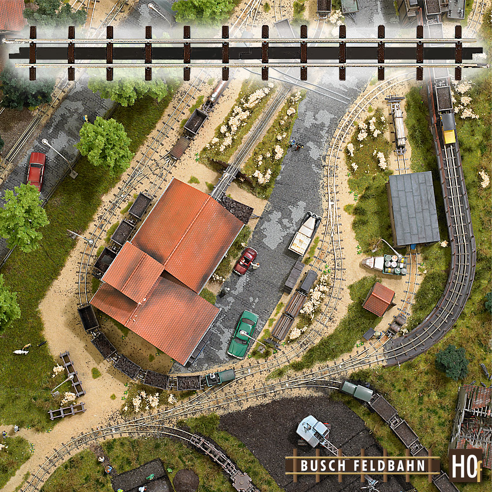 Busch 12306 Anschlussgleis 133,2 mm 1:87 Spur H0f Neu OVP