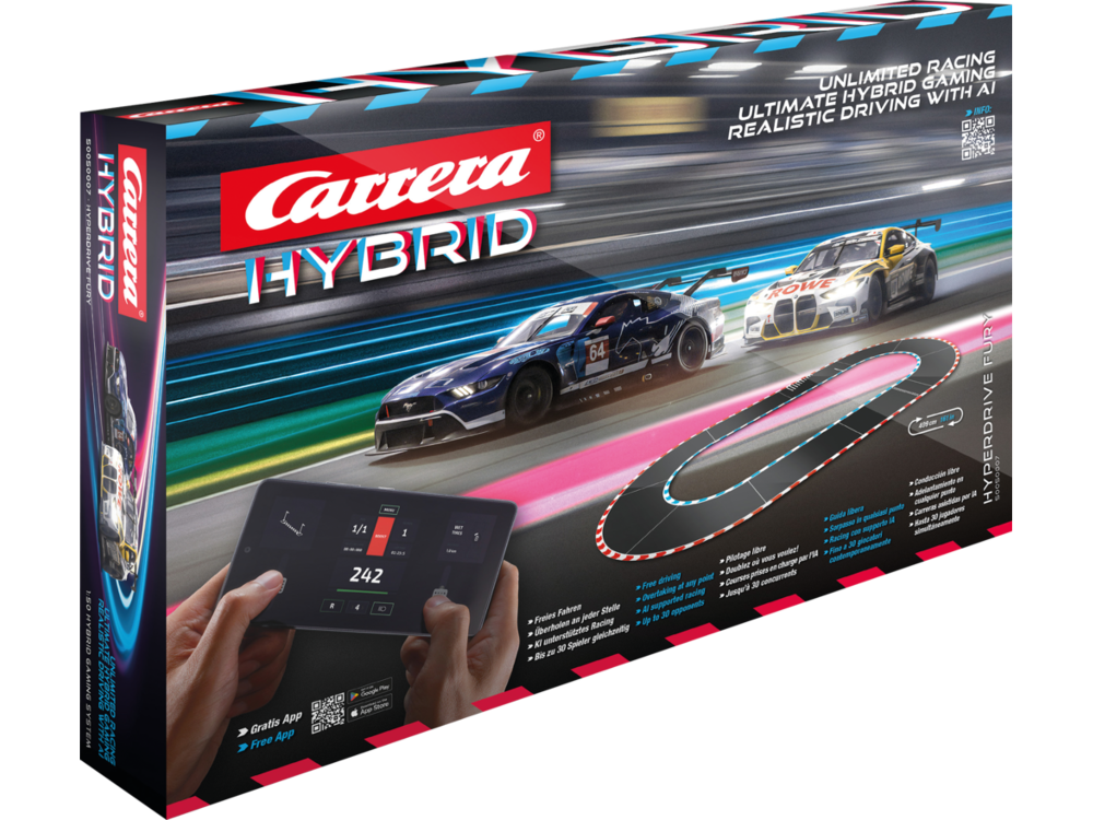 Carrera 50050007 HyperDrive Fury Hybrid KI Gaming Rennaction Set NEU