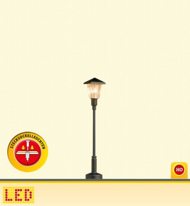 Brawa 84013 Straßenleuchte Stecksockel mit LED 1:87 Spur H0 Neu