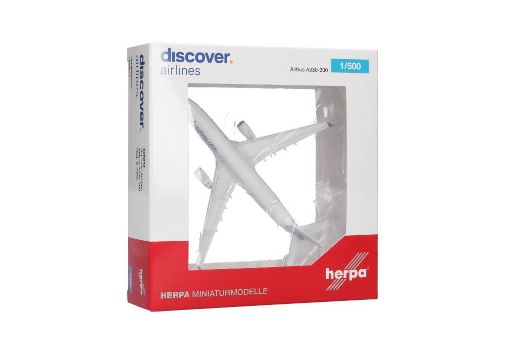 Herpa 538343 Discover Airlines Airbus A330-300 - D-AIKK 1:500 Neu