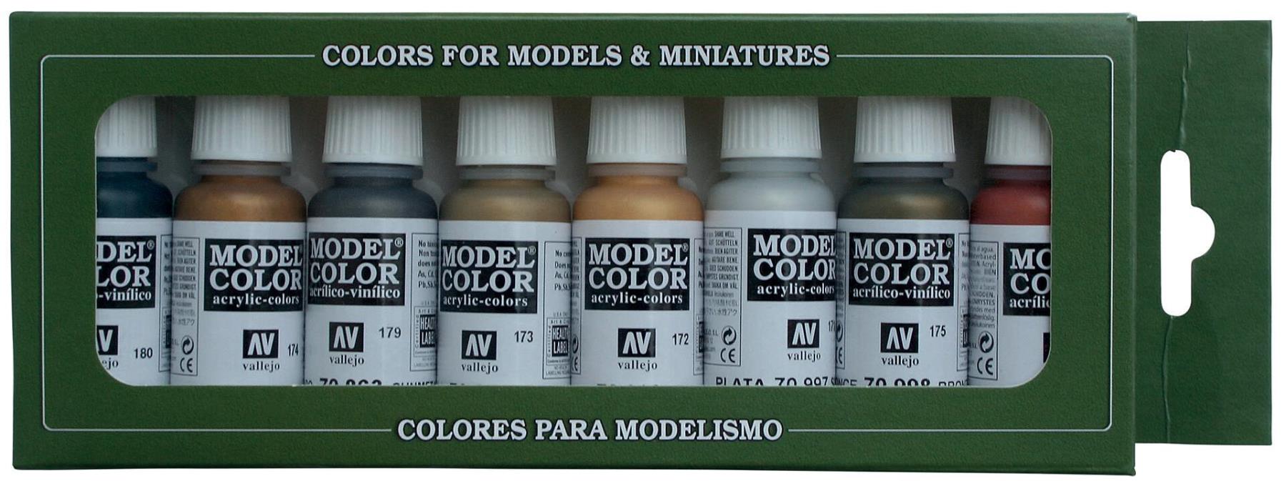 Vallejo 70118 Farb-Set Metallic-Farbe 8 x 17 ml Neu OVP Model Color