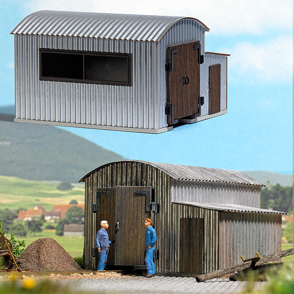 Busch 12382 Wellblech Lokschuppen für Feldbahnen 1:87 Spur H0f