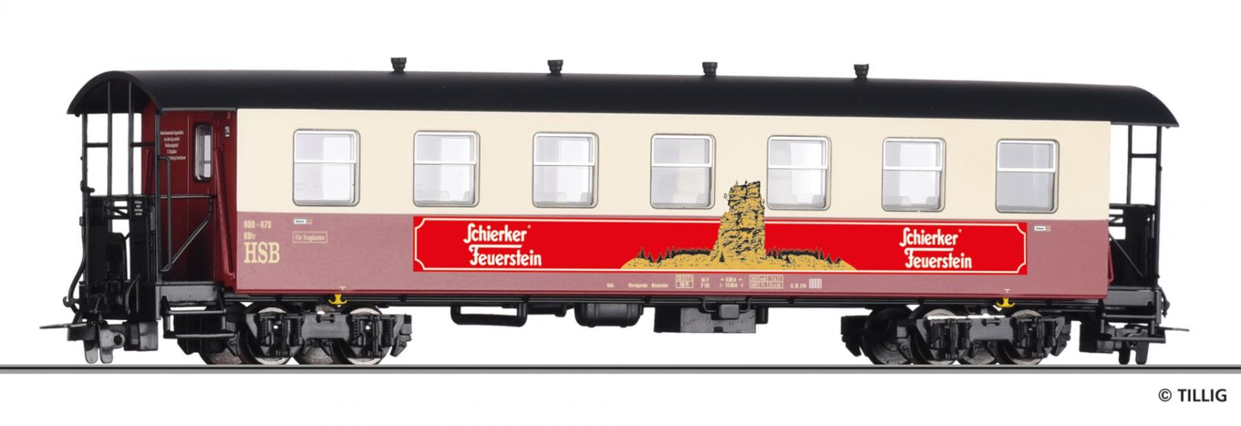Tillig 03923 Personenwagen KB Schierker Feuerstein HSB Spur H0e