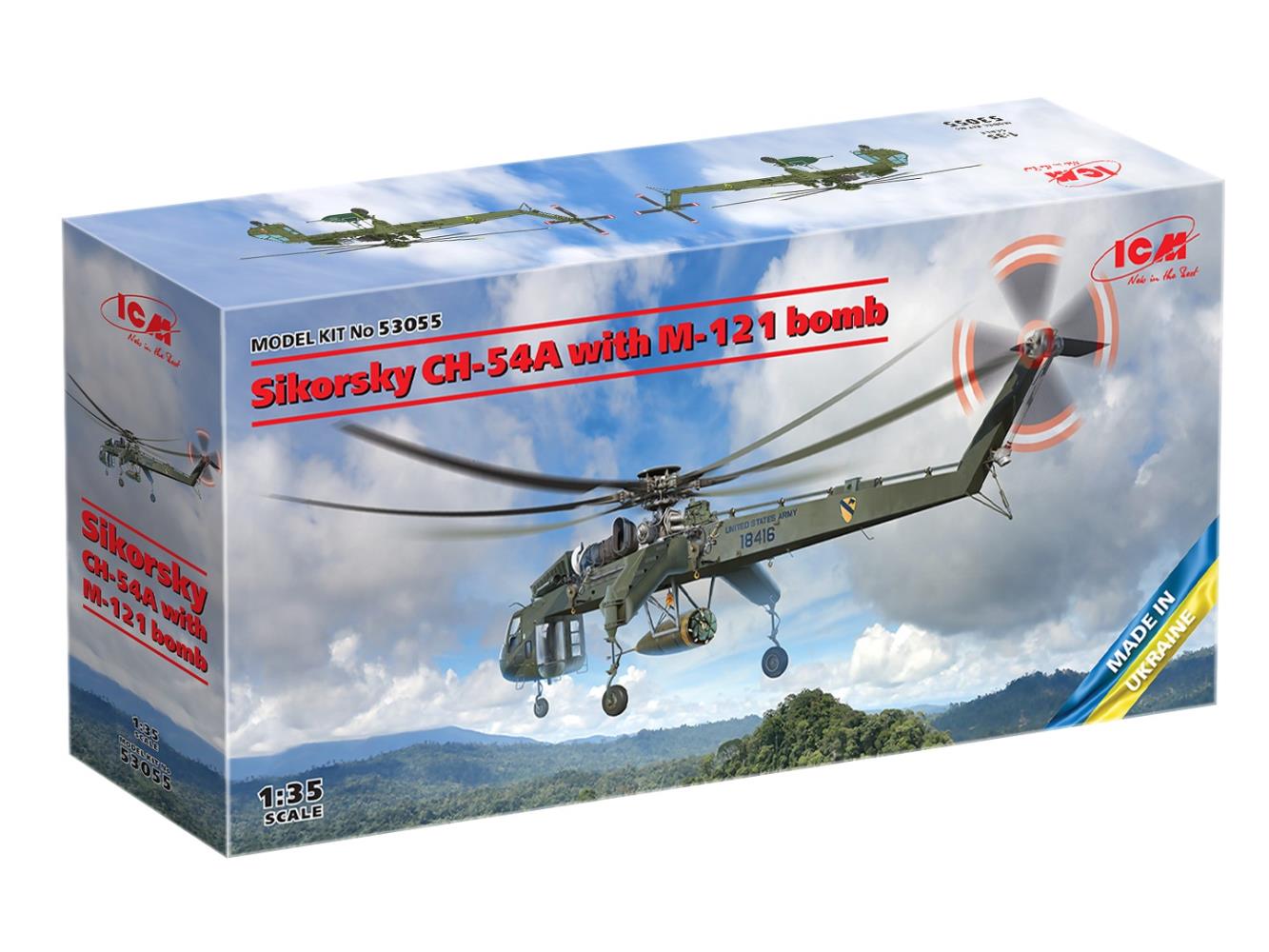 ICM 53055 Sikorsky CH-54A Tarhe with M-121 bomb 1:35 Bausatz
