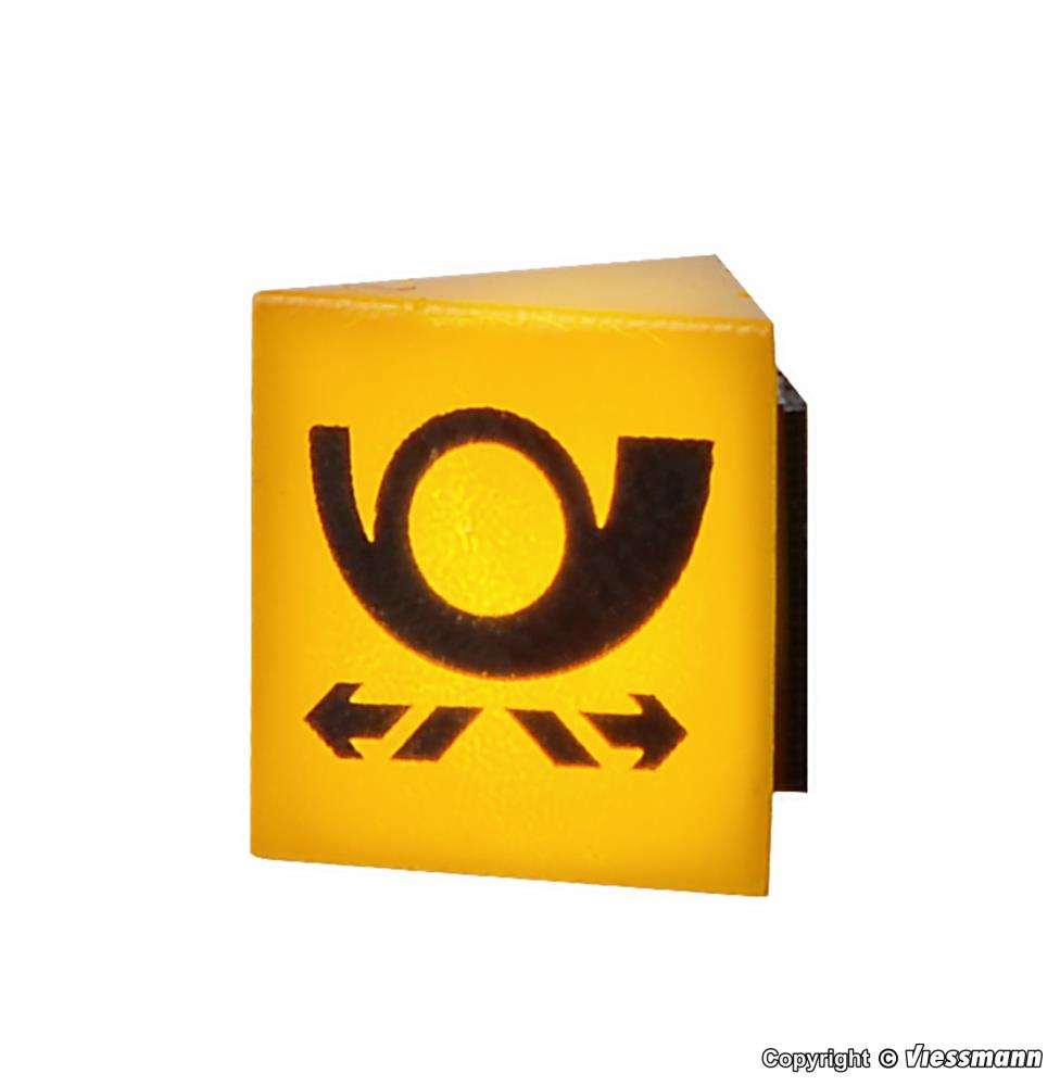 Viessmann 1371 Reklameschild POST mit LED-Beleuchtung 1:87 Spur H0