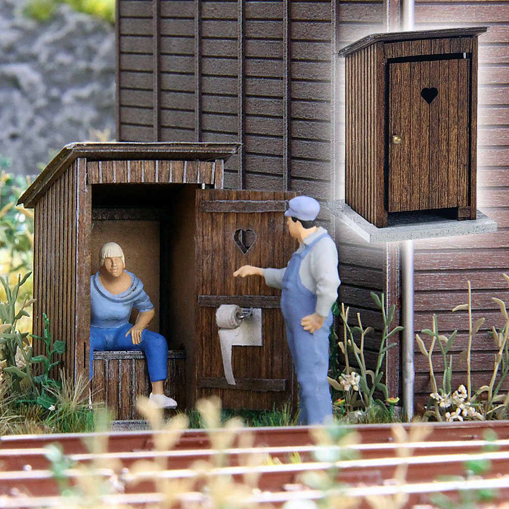Busch 10200 Toilettenhäuschen 1:45 Spur 0 Bausatz Neu OVP