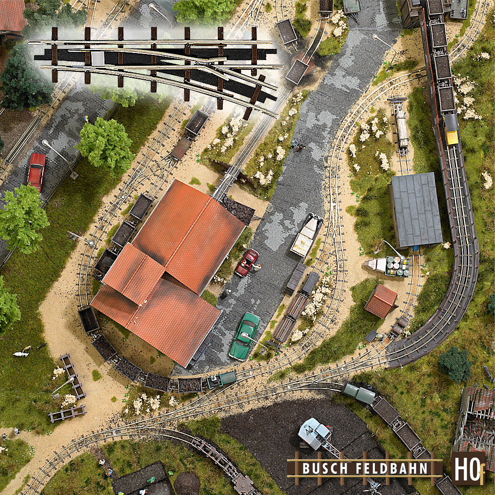 Busch 12342 Weiche rechts 1:87 Spur H0f Neu OVP