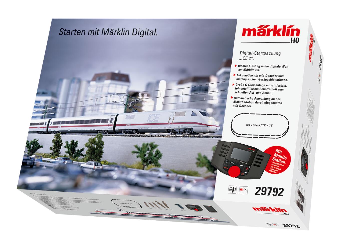 Märklin 29792 Digital-Startpackung ICE 2 1:87 Spur H0 AC Neu OVP