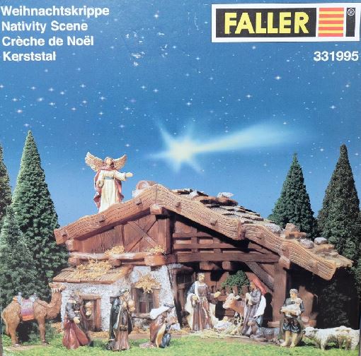 Faller 3319951 Kompl. Weihnachtskrippe Set inkl. Figuren 1:22,5 Spur G Neu