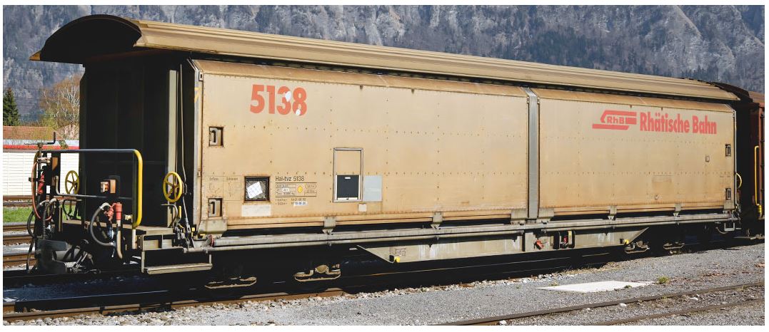 Bemo 2288117 RhB Hai-tvz 5137 Schiebewandwagen - Spur H0m - Neu