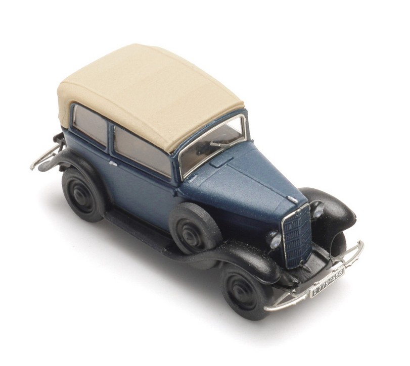 Artitec 316.137 Opel P4 Dach geschlossen blau 1:160 Spur N NEU OVP